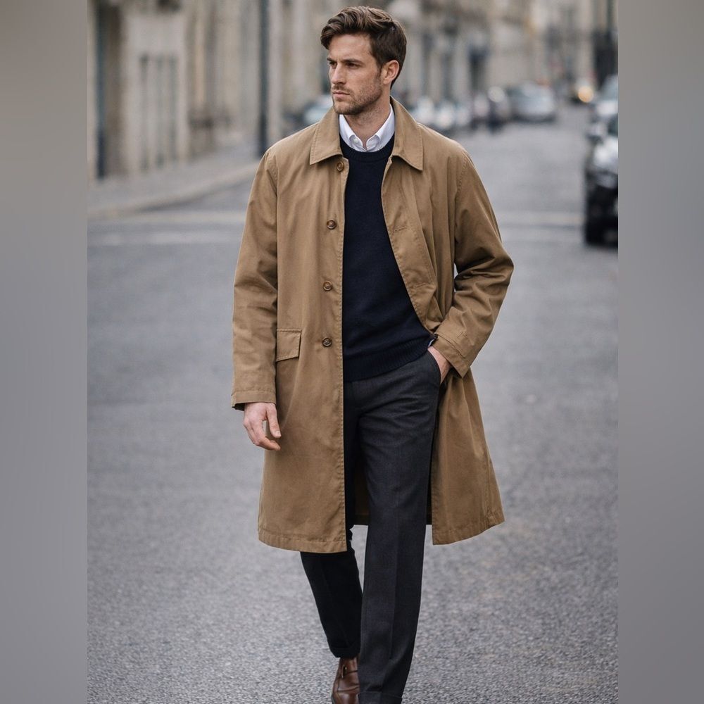 Rare VTG Benson & Rixon Tan Trench Overcoat Lord & Inglin by Wales, 60s/70s USA